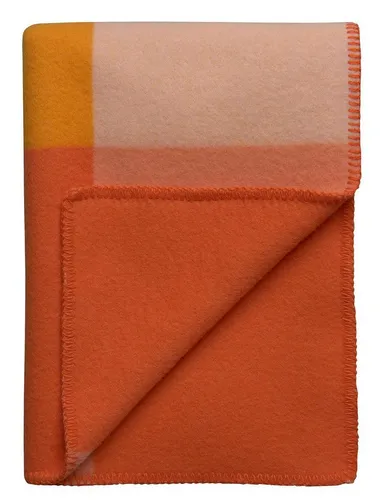Røros Tweed Syndin Wolldecke 135 x 200 cm in orange von Røros Tweed