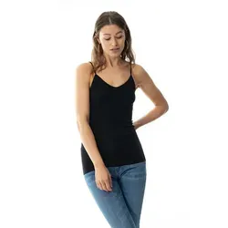 Mey Spaghettitop Noblesse schmale Passform, ohne auftragende Seitennähte, Feinripp schwarz XL (44)