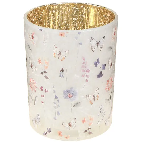 Windlicht Glas Schmetterlingsdesign – Romantische Deko für dein Zuhause, 2 Stück - Boho-Stil Windlichter aus hochwertigem Glas, ideal für sommerliche Abende. Mit einem Durchmesser von 10 cm und einer Höhe von 12,5 cm setzen sie stimmungsvolle Akzente in deinem Wohnambiente.