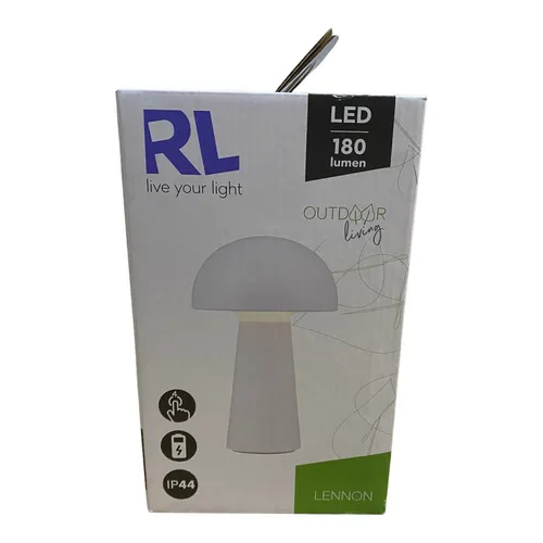 Reality Lennon Außentischleuchte LED, 1-flammig, 180lm - Tischleuchte für den Außenbereich, energieeffiziente 2W LED mit warmweißem Licht (3000K) – ideal für stimmungsvolle Abende im Garten oder auf der Terrasse.