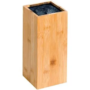 Kesper Messerblock 58022, aus Bambus, braun, 10 x 23 cm, mit Borsteneinsatz