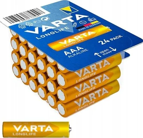 Varta Micro AAA Longlife Batterie 4703 LR03 Big Box (24er) - Langanhaltende Energie für Audio-Geräte, zuverlässig und langlebig für sorgenfreien Betrieb