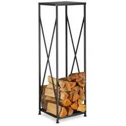 Kaminholzregal - Praktischer Kaminholzständer für Ihr Zuhause - Aschesauger und Kaminzubehör, aus robustem Gusseisen, ideal für die stilvolle Aufbewahrung von Brennholz.
