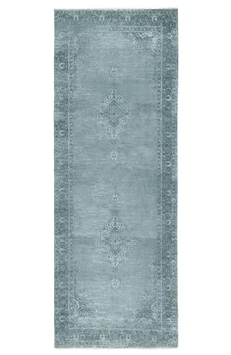 Kelim Vintage Teppich Wohnzimmer Silber 80 X 145 cm in silber von TESSO LIVING