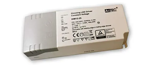 Dimmbarer 12V LED Marken Trafo von AcTEC | 25 Watt / 12 V Dimmbar