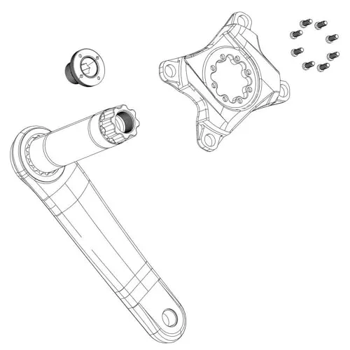 Sram SpiderMounting Torx Fahrradgabel schwarz 1size