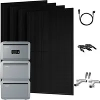 Growatt NEXA 2000 All-in-One Speicher für Balkonkraftwerke - Powerstations mit 4 x 500W JA Solar Bifaziale Solarmodule, integrierte Off-Grid-Funktion für unabhängige Notstromversorgung und smarte Steuerung für einfache Bedienung.