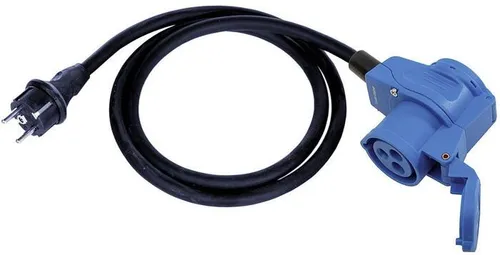 Weingärtner CEE-Adapterleitung Schukostecker 3polig Winkelkupplung 1,5m, schwarz (00505)