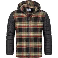 Rock Creek Winterjacke Dunkelgrün – Stylische Herrenjacke - Modische Herrenjacke im angesagten Holzfäller-Look mit Steppärmeln und Kapuze. Ideal für den Übergang, perfekt kombinierbar mit Jeans und T-Shirt. Verleiht jedem Outfit einen frischen Akzent.