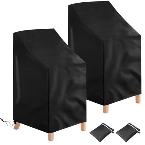 Gartenstuhl Abdeckung 2er Set, wasserdicht und winddicht