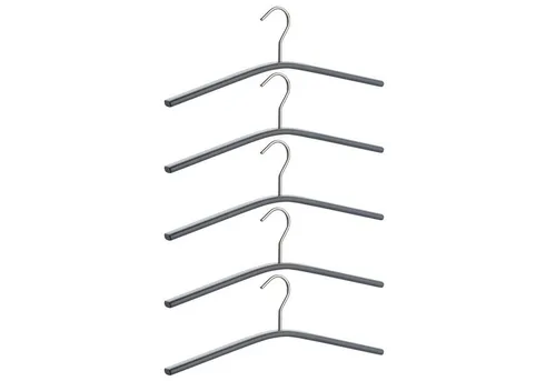 WENKO Kleiderbügel Garderobenbügel Jackenbügel Sakkobügel Kleider Bügel Wäschebügel, (5-tlg), in ovaler Trendform Metall Drehbar