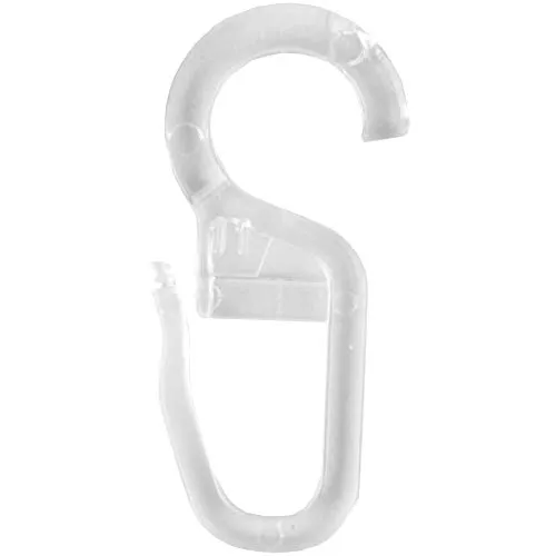 Bestlivings Faltenlegehaken im 10er Pack, Faltenhaken für Gardinenringe mit bis zu Ø 9 mm (Stärke) in der Farbe: Transparent