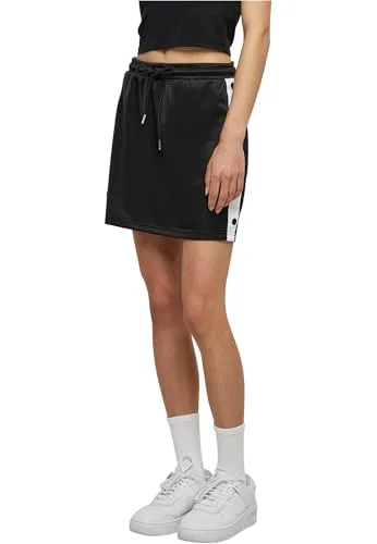 Urban Classics Damen Ladies Track Skirt Rock, per Pack Schwarz (blk/wht/blk 00493), 36 (Herstellergröße: S)