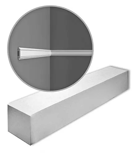 Orac Wandleisten PX144-box-4 - 200 cm HDPS - Elegante Wandleisten aus hochwertigem, extrudiertem Polystyrol (HDPS), leicht und formstabil. Ideal für Innen- und Außenbereiche, schnell montierbar und überstreichbar. Verleiht jedem Raum eine besondere Note.