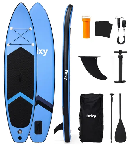 Produktbild Brixy SUP Board – Aufblasbares Paddle Board Komplettset – 305 cm – Max. 150 kg – Blau