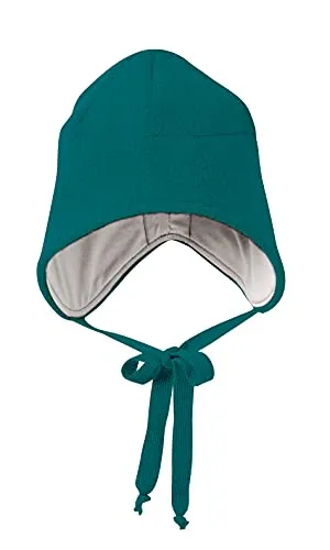 Disana WALK-MÜTZE, 100% Bio-Merinowolle GOTS, IVN Best – Futter: 100% Bio-Baumwolle | Besonders warme und weiche Wintermütze | Baby Kleinkind Kind Unisex | Made in Germany | Pacific Gr. 3