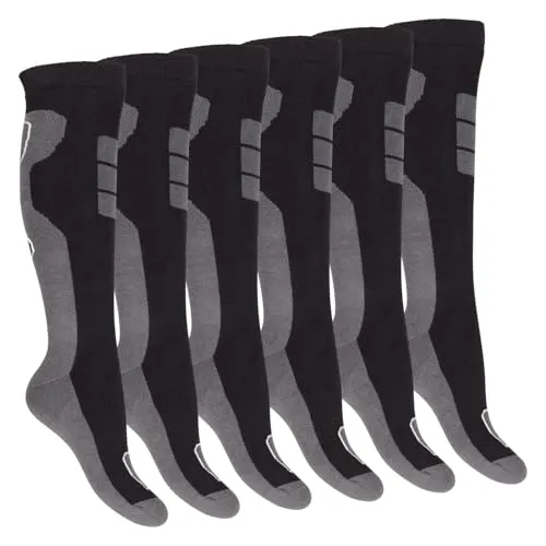 Footstar Thermosocken Herren - Winter Thermo Kniestrümpfe (6 Paar) - Thermosocken für Herren, 6er Pack für optimale Wärmeisolierung und Komfort. Ideal für kalte Tage und Outdoor-Aktivitäten, mit atmungsaktivem Vollfrottee-Futter.