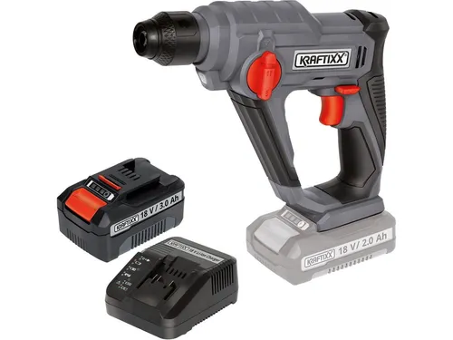 KRAFTIXX® Akku-Bohrhammer KX-BH 18 Li – 18 V, 3-tlg. Set mit 3,0Ah Akku