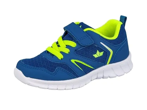 Lico Unisex Kinder Skip Vs Sneaker, Blau Lemon, 38 EU - Sneaker für Kinder mit elastischen Schnürsenkeln und Klettverschluss, ideal für schnellen Einstieg und optimalen Halt beim Spielen.