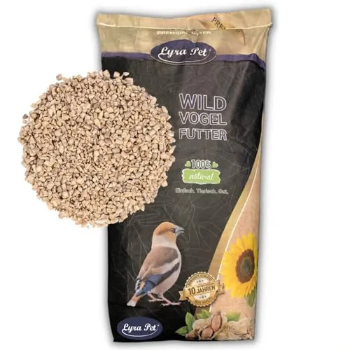 Lyra Pet® 10 kg Sonnenblumenkerne Geschält Bruch - Körnerfutter für kleine Wildvögel & Jungtiere, schalenfrei und ideal für Balkon & Terrasse. Perfekter Energielieferant das ganze Jahr über.