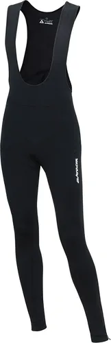 Airtracks Herren Thermo Fahrradhose Lang Pro, Trägerhose ( Schwarz L ) mit Kälteschutz & Komfort für Herbst-Winter