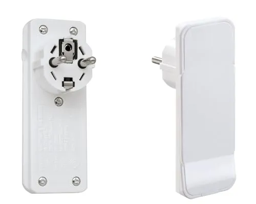 nvb 104563 Schutzkontakt-Flachstecker Kunststoff 230V Weiß IP20