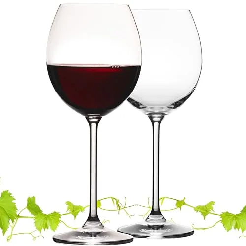 IMPERIAL glass Burgundergläser 350ml Set 2-Teilig 'Venedig' Rotweingläser aus Crystalline Glas Weinglas Spülmaschinenfest