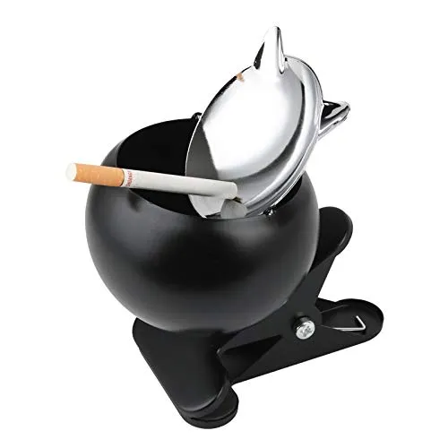 STÜCK Windaschenbecher für Draußen - Praktischer Klemmaschenbecher mit Deckel für Balkon und Terrasse, ideal zum Klemmen an Tischkanten und schützt vor Wind. Perfekt für Raucher und Outdoor-Aktivitäten.