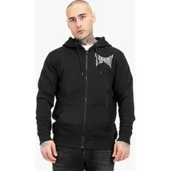 Tapout Herren Kapuzenjacke Octagon Full Zip Hoodie - Stylische Kapuzenjacke für Herren in regulärer Passform, aus hochwertiger Baumwolle und Polyester, mit einzigartiger Schlaufenstruktur und großem Druck auf der Rückseite.