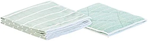 PEARL Bambustücher: 5er-Set Bambusfaser-Putztücher, 3x 40 x 40 cm und 2x 22 x 19 cm (Bambus Reinigungstücher, Bambus Putztücher, Tücher Mikrofaser)