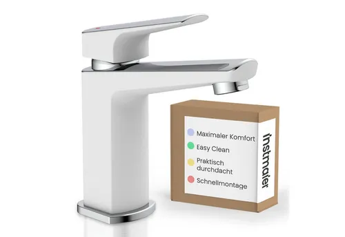 instmaier Waschtischarmatur B2 Wasserhahn für Bad in weiß von instmaier