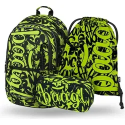 BAAGL Core Lime Rucksack-Set 3tlg
