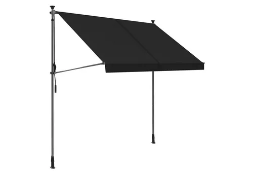 osoltus Balkon Klemmmarkise 250 x 130cm - Sonnenschirm in elegantem grau, idealer Sonnenschutz für Balkone mit einfacher Klemmmontage und platzsparendem Design.