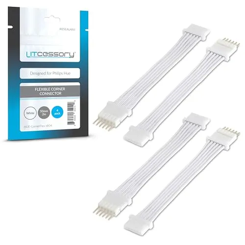 Litcessory Flexibler Eckverbinder für Philips Hue Lightstrip Plus