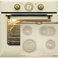 Kaiser Küchengeräte Backofen-Set Herd Set Autark Retro Einbau Backofen Elektro, 68 L mit Glaskeramik Kochfeld 60cm Einbau Herd 4 QuickHeat-Kochzonen Hi-Light EH 6432 ElfBE +KCT 6185 ElfEm, mit 1-fach-Teleskopauszug, Retro Einbau Backofen Elektro, 68 L+Glaskeramik Kochfeld 60 cm