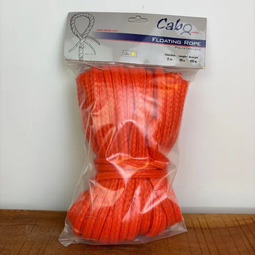 Lalizas 30m Schwimmleine Rettungsleine Ø 8mm Polyethylen orange Bruchlast 400kg