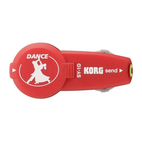 Korg SY1D - In Ear Metronome & Synchronized Dance Music Player - Metronome für Tanzmusik, kompakt und tragbar in Rot, ideal für präzises Timing beim Üben und Tanzen.