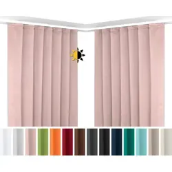 Beautex Verdunkelungsvorhang 2er Set in pink von Beautex
