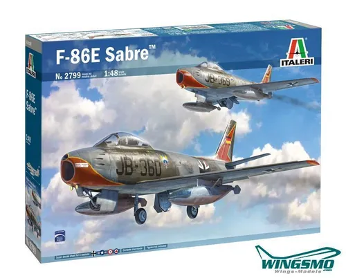 Italeri F-86E Sabre 2799 Modellbausatz - Modellbausätze, detaillierter Flugzeugbausatz des legendären F-86E Sabre für Sammler und Modellbauer.
