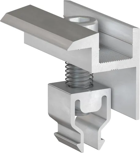 Endklemme Klickfix silber 30-40mm Solarmodul Halterung Modulklemme Solar Modul Klemme Befestigung Halterung PV Montage Panel Aluminium Profil