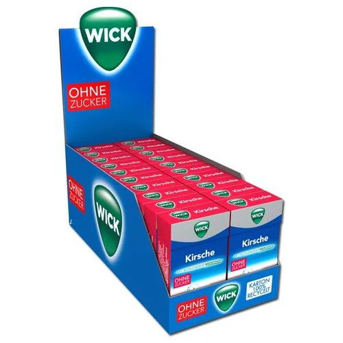 Wick Kirsche & Menthol ohne Zucker 20 Packungen je 46g 24,50€/1kg