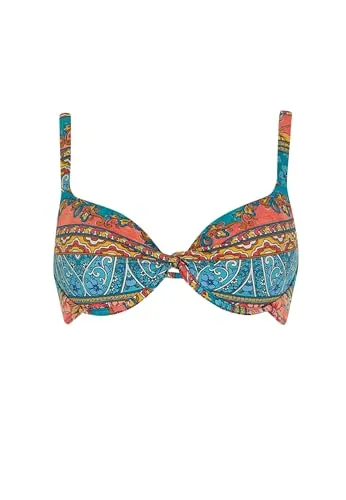 Olympia Mix&Match Bikini Top Paisley Multicolor Einzelteil mit Softschalen Bügel verstellbare Träger