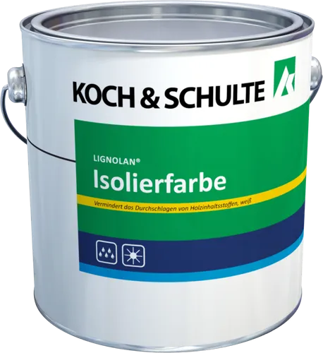 KOCH & SCHULTE Isolierfarbe Weiß für Außen, 1 Liter - Hochwertige Isolierfarbe für außen, schützt Holz vor Feuchtigkeit und sorgt für eine langlebige, weiße Oberfläche.