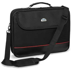 Pedea - Laptoptasche Trendline Notebook-Tasche bis 13,3-14,1 Zoll (33,8-35,8 cm) I Notebook Umhängetasche mit Schultergurt - Umhängetasche mit Laptopfach - Notebooktasche Damen & Herren, schwarz