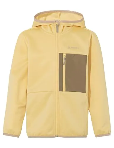 Vaude Kid's Kikimora Jacket - Fleecejacke für Kinder in Beige - Bequeme Funktionsjacke für Kinder, ideal zum Wandern; Größe 158/164, mit Stretch und Kapuze für optimale Bewegungsfreiheit.
