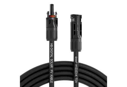 HB-DIGITAL Solar Verlängerungskabel 4mm² mit Solarstecker - Hochwertiges Solarkabel mit TÜV-zertifiziertem Solarstecker, ideal für den sicheren Einsatz im Außenbereich. Robuste Isolierung schützt vor Umwelteinflüssen und sorgt für dauerhafte Leistung.