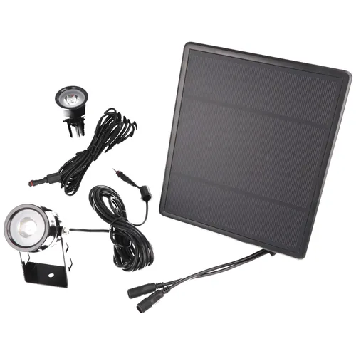 Velamp BLACKBIRD: 2 Außenstrahler mit Solarpanel 3000K