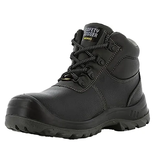 Safety-Jogger Bestboy S3 Sicherheitsschuhe, Stiefel, Unisex, Gr. 47 - Sicherheitsschuhe der Sicherheitsklasse S3 aus echtem Leder, atmungsaktiv und schmutz- sowie wasserabweisend. Ideal für Bau und Industrie mit rutschfester PU-Laufsohle und schockabsorbierendem Fersenbereich.