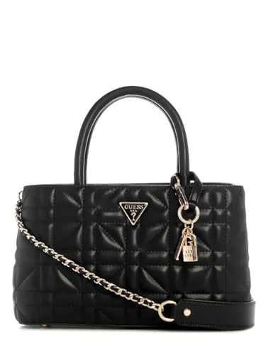 GUESS Handtasche Edita Black - Elegante Handtasche mit verstellbarem Schultergurt, verstärktem Boden und praktischem Reißverschluss. Ideal für jeden Anlass, inklusive gratis Aufbewahrungsbeutel.
