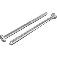 vidaXL Möbel-Schrauben 2 Stk Silber M6 x 100 mm Stahl 864403